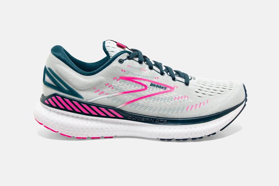 Brooks Glycerin Gts 19 Road Löparskor Dam - Vita/Rosa - 8162-IPJAT